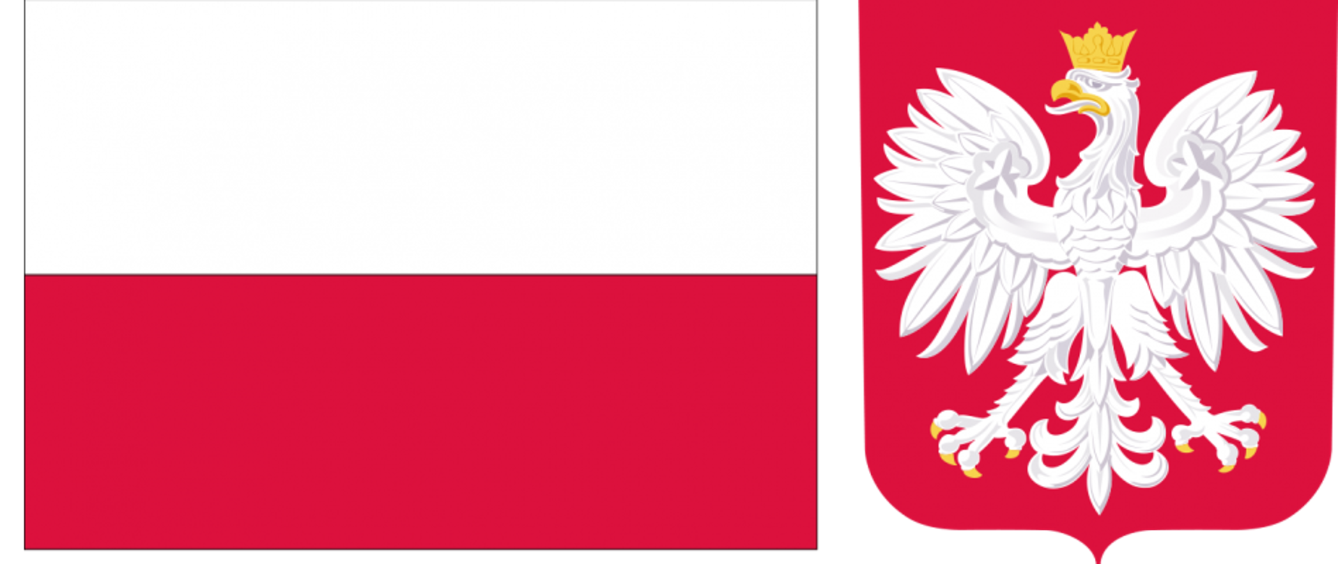 Dofinansowanie ze środków budżetu państwa - Flaga i godło blisko