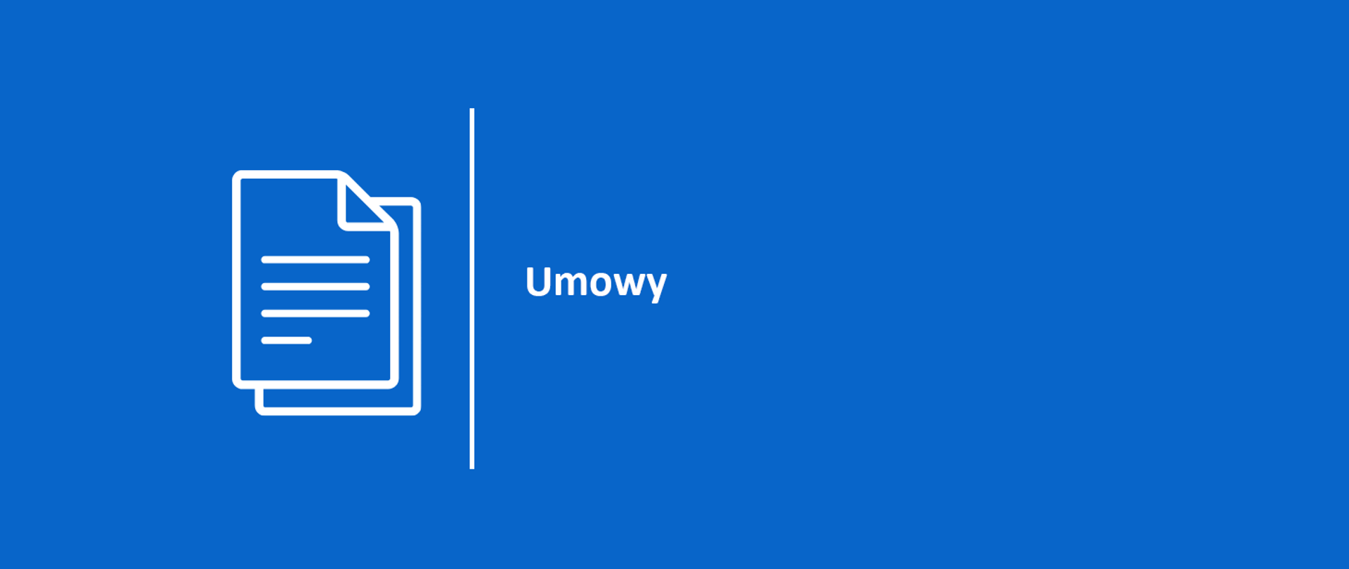 na niebieskim tle napis Umowy