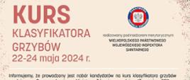 kurs klasyfikatora grzybów - plakat