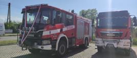 Na zdjęciu widzimy siłę bojową OSP Lublewo Gdańskie w tym nowo przekazany samochód ratowniczo-gaśniczy