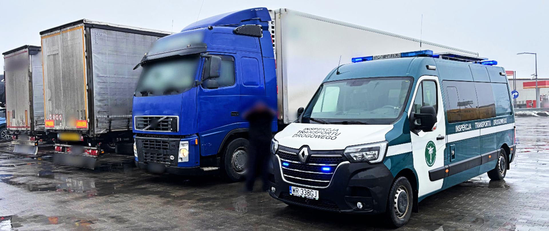 Zespół pojazdów zatrzymany przez mazowieckich inspektorów
