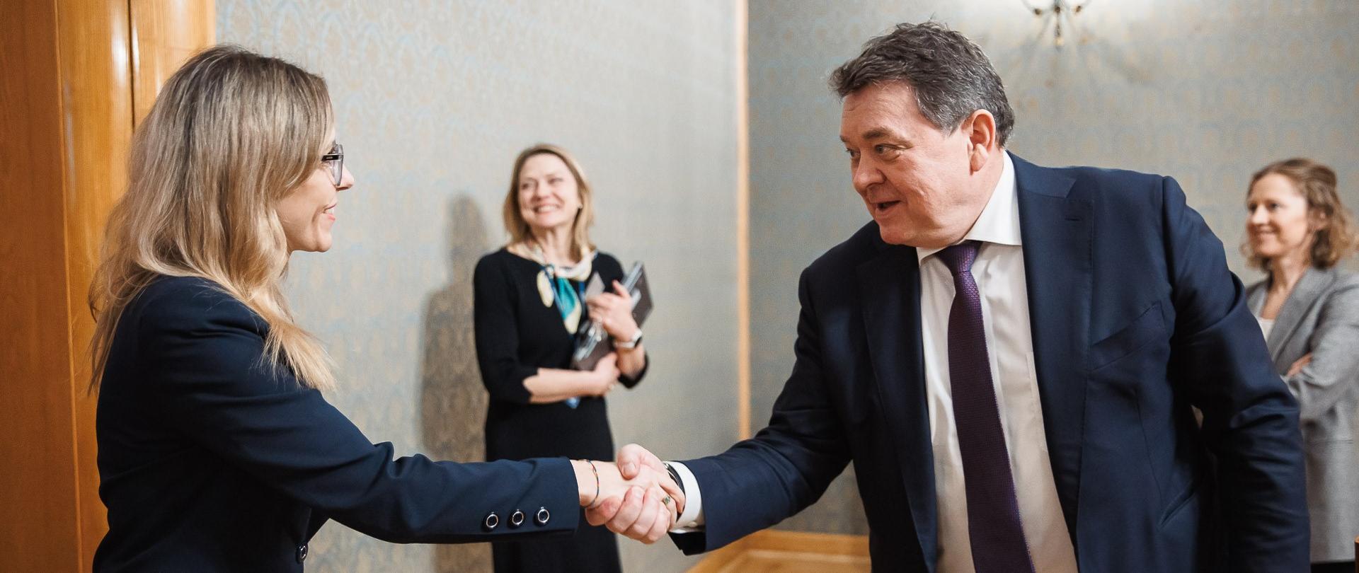 Spotkanie Minister Agnieszki Buczyńskiej z Jego Ekscelencją Ambasadorem Królestwa Norwegii, panem JE Øystein Bø