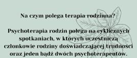 terapia rodzinna