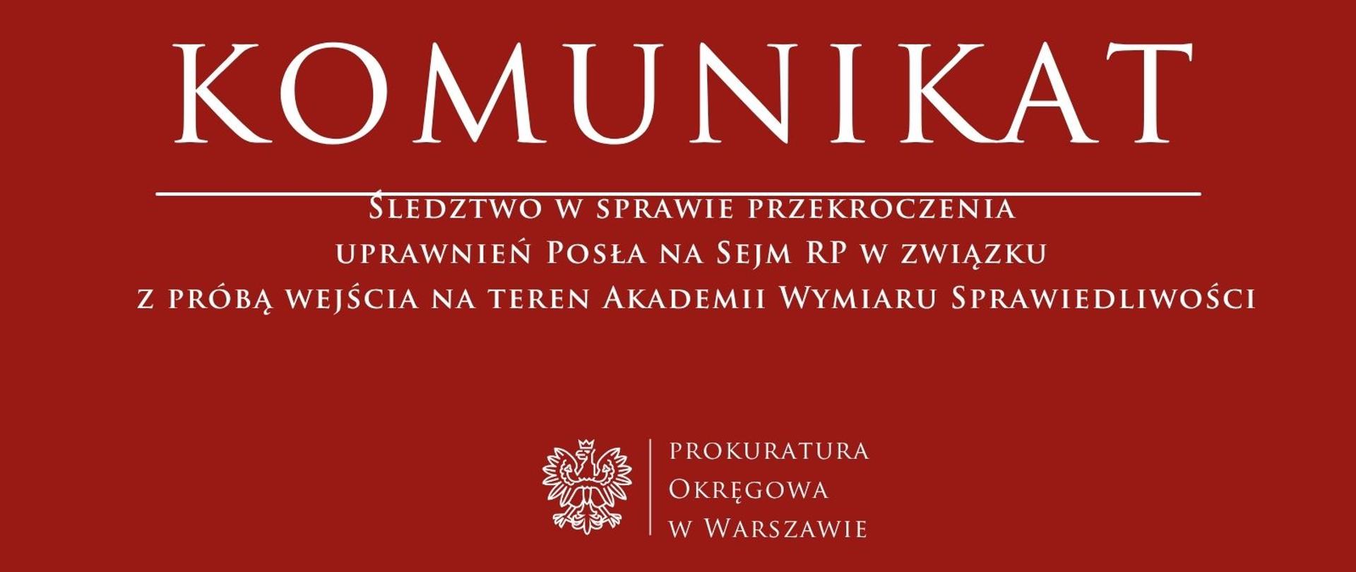 Komunikaty - Warszawa Okręg Macierewicz
