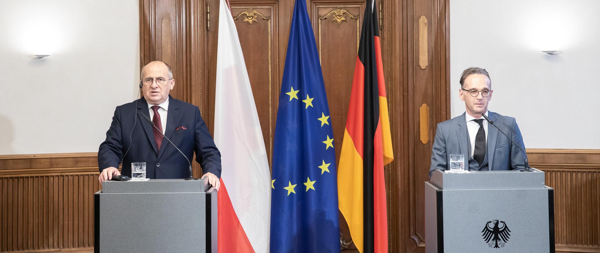 2020.10.15 Berlin , Niemcy . Minister Zbigniew Rau . Delegacja Berlin . Spotkanie z minister SZ Niemcy Heiko Maas .
