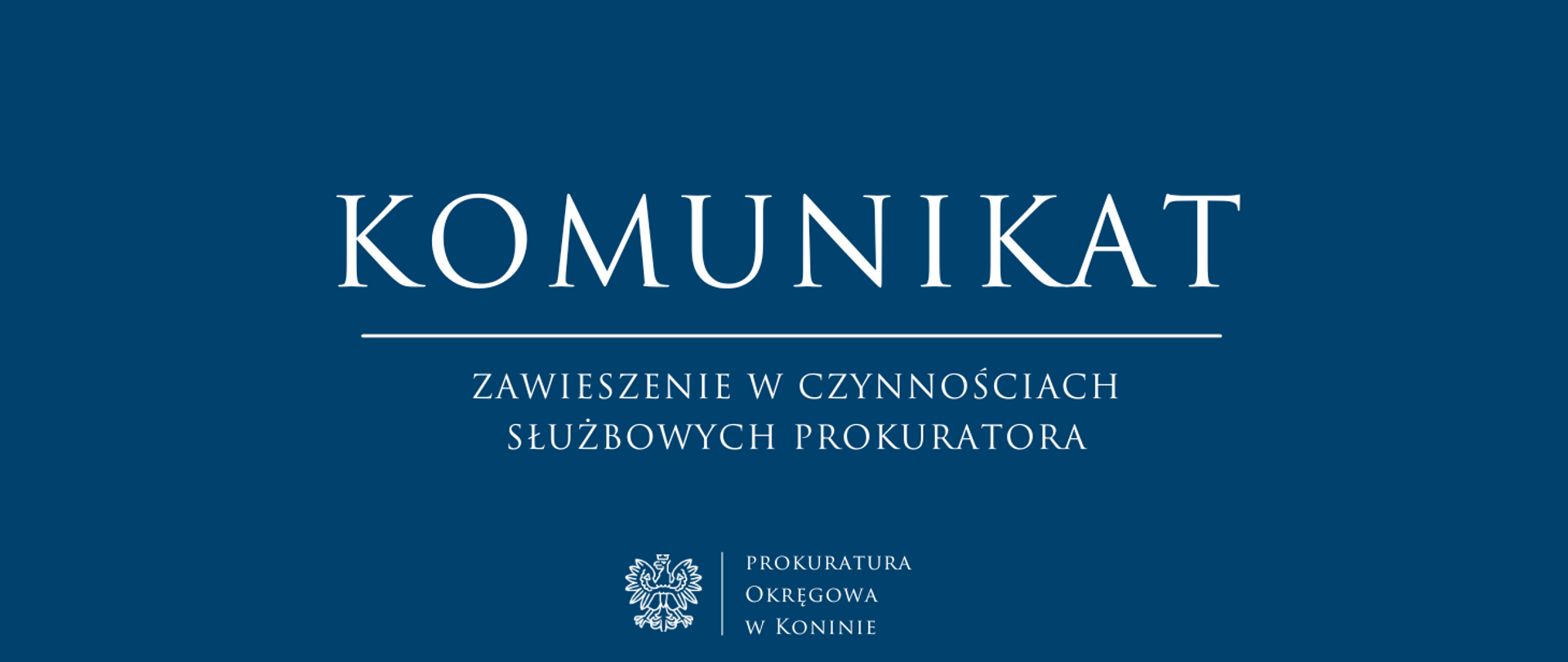 ZAWIESZENIE W CZYNNOŚCIACH SŁUŻBOWYCH PROKURATORA