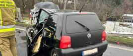 Zderzenie dwóch samochodów osobowych marki VOLKSWAGEN LUPO oraz SUZUKI SX4 na 228. kilometrze drogi krajowej nr 11 na wysokości miejscowości Tarnowo. 