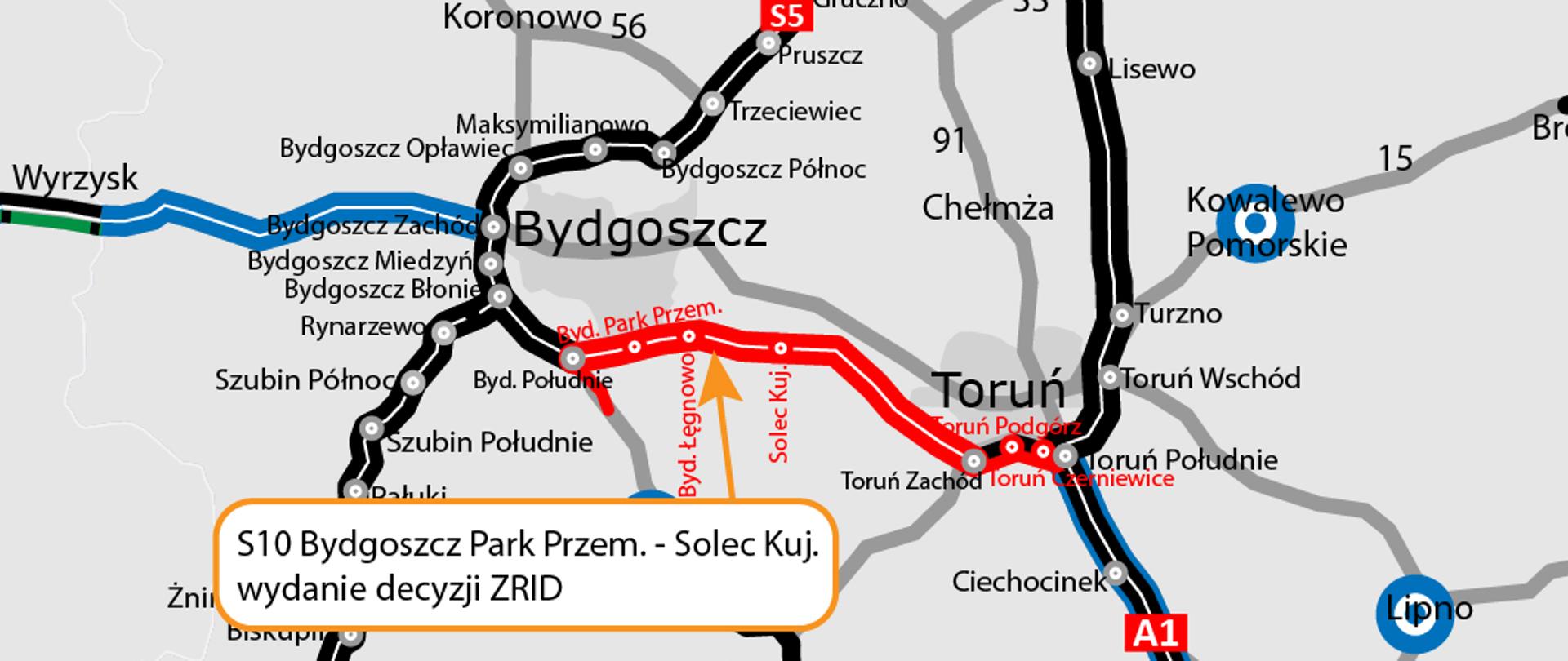 S10 - ZRID dla odc. Bydgoszcz Park Przemysłowy - Solec Kuj.