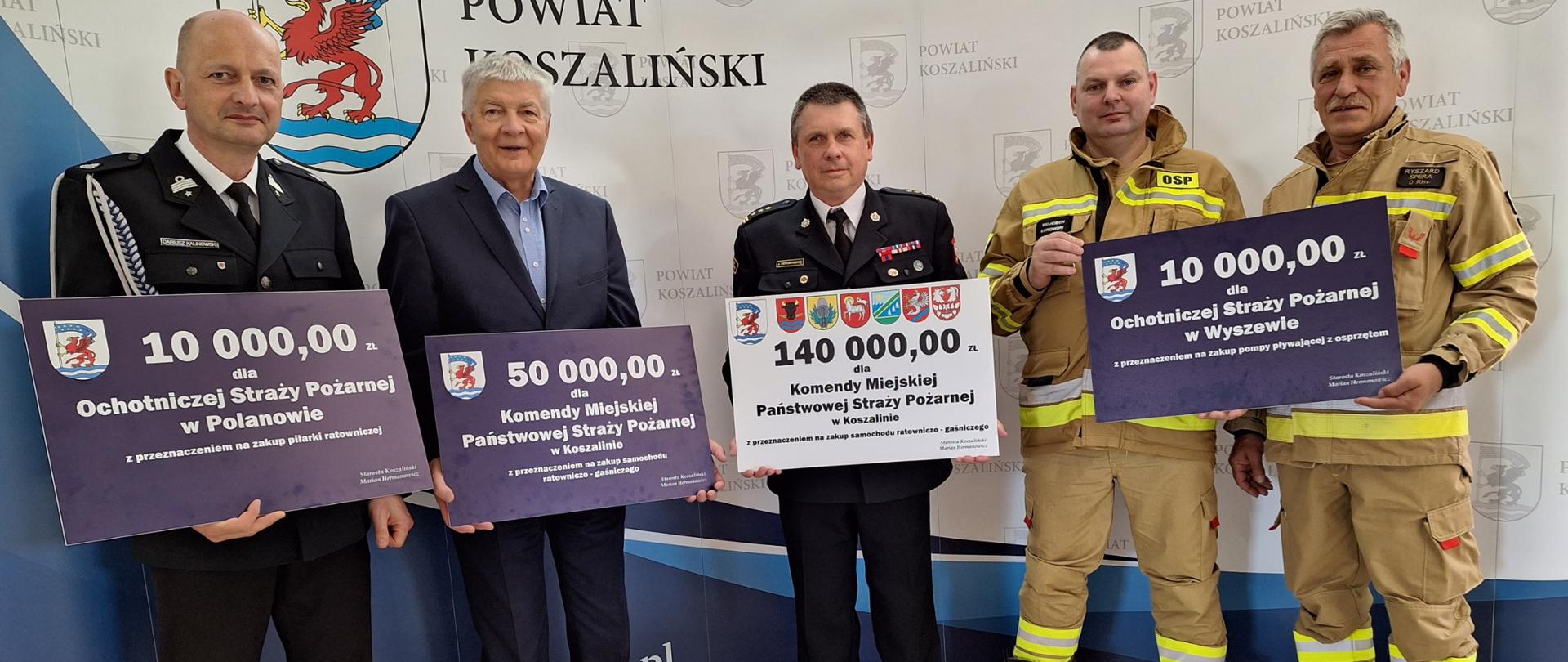 Dofinansowanie strażaków z powiatu koszalińskiego.
