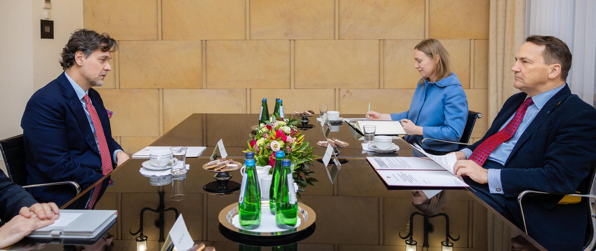 Minister Radoslaw Sikorski met with the Director of the OSCE Office for Organization for Security and Co-operation in Europe, Matteo Mecacci