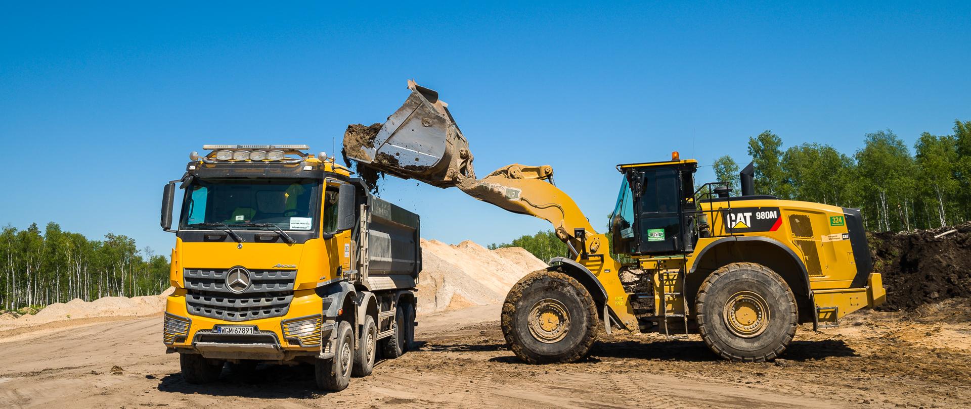 Prace ziemne na budowie S61 Ełk Południe - Wysokie