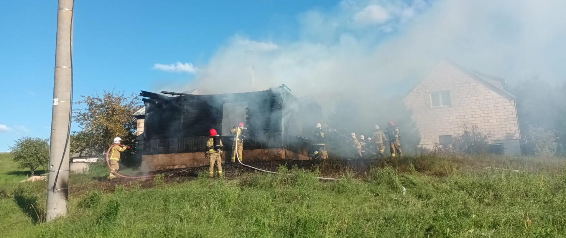 Pożar budynku mieszkalnego w miejscowości Pomorze