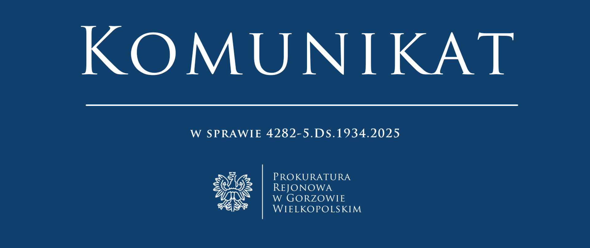 Komunikat w sprawie 4282-5.Ds.1934.2025