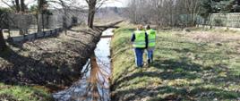 Widok Kanału podczas oględzin inspektorów WIOŚ.