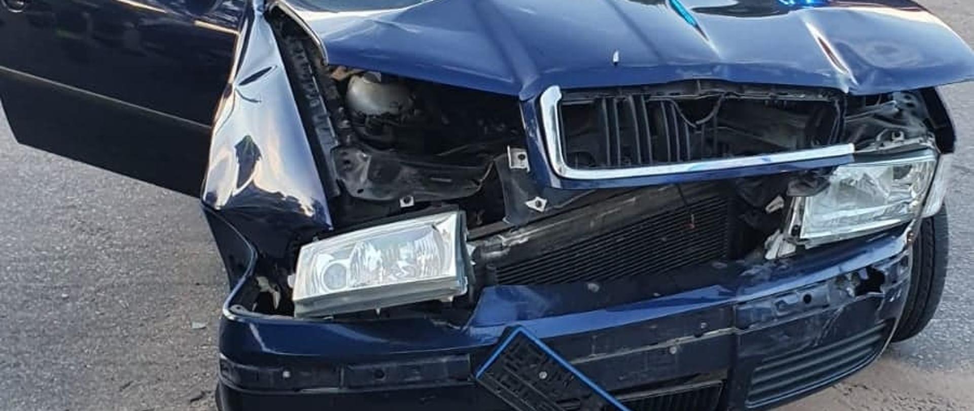 Dwa zdarzenia komunikacyjne na drogach powiatu monieckiego.