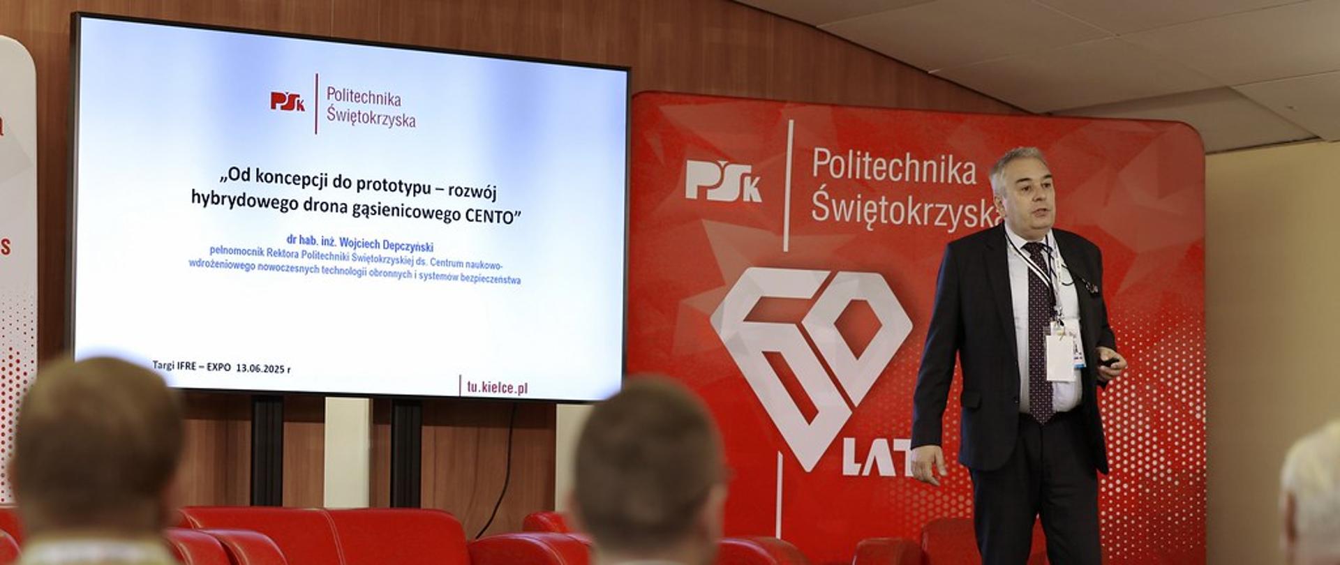 Jeden z prelegentów konferencji techniczno-naukowej podczas Międzynarodowych Targów Przemysłu Obronnego 