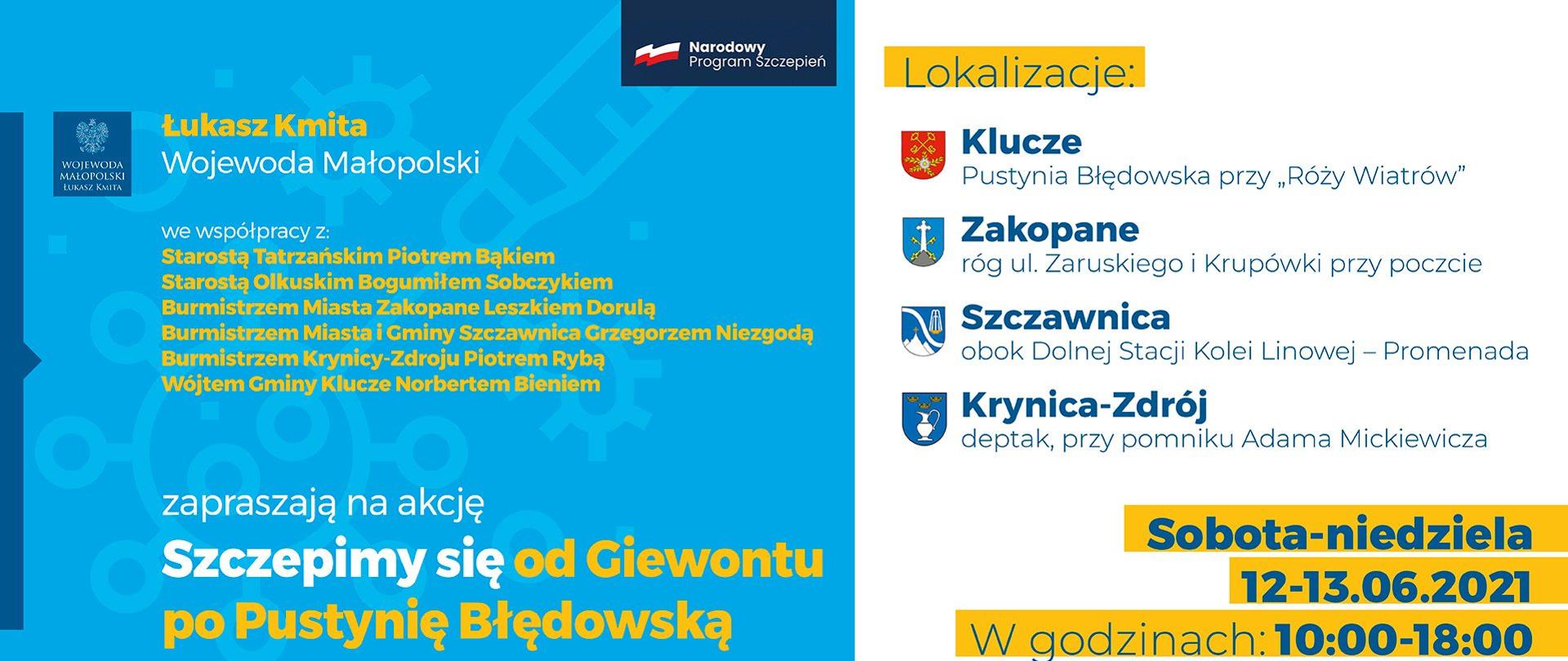 plakat plenerowa akcja szczepień