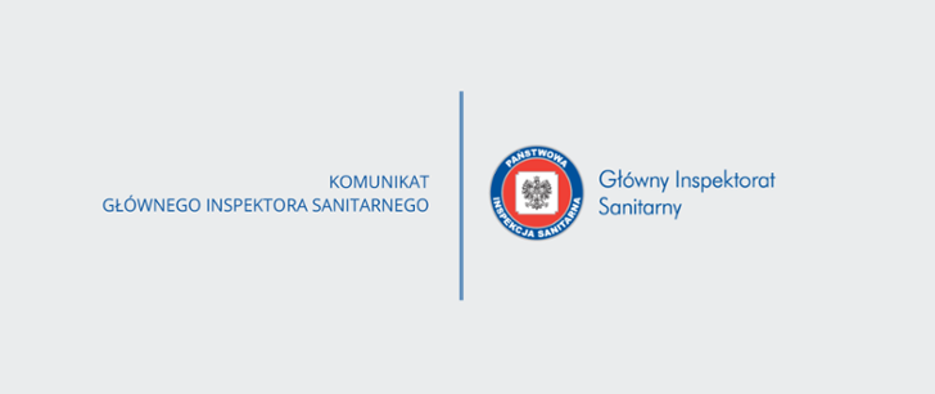 logo przedstawiające komunikat głównego inspektora sanitarnego