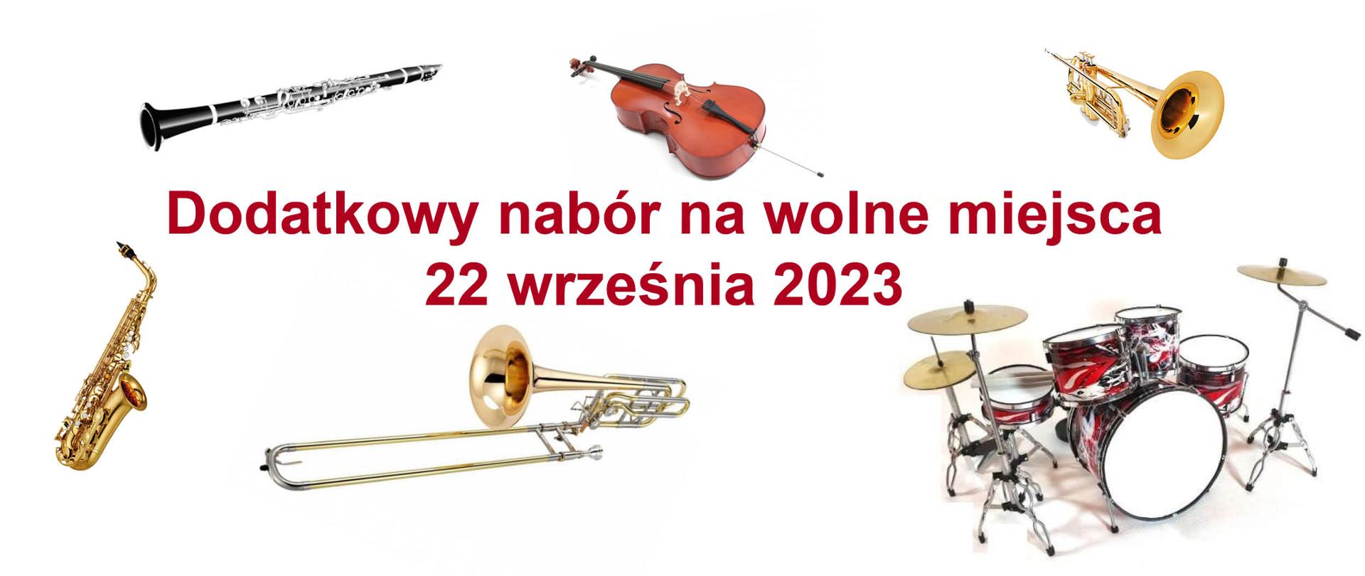 Baner informujący o dodatkowym naborze na wolne miejsca w dniu 22 września 2023
