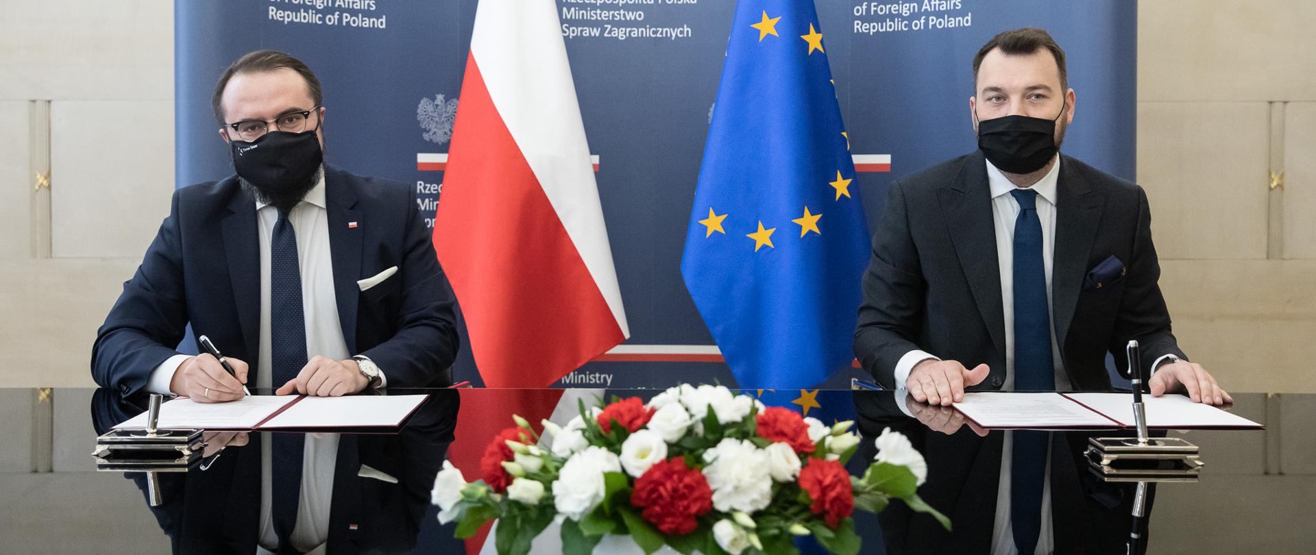 2021.03.15 Warszawa . Minister Pawel Jablonski . Podpisanie umowy z Polski Instytut Ekologiczny .Fot. Tymon Markowski / MSZ