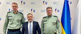 Na zdjęciu Wicekonsul Ukrainy, Dyrektor IAS w Rzeszowie i Naczelnik PUCS w Przemyślu