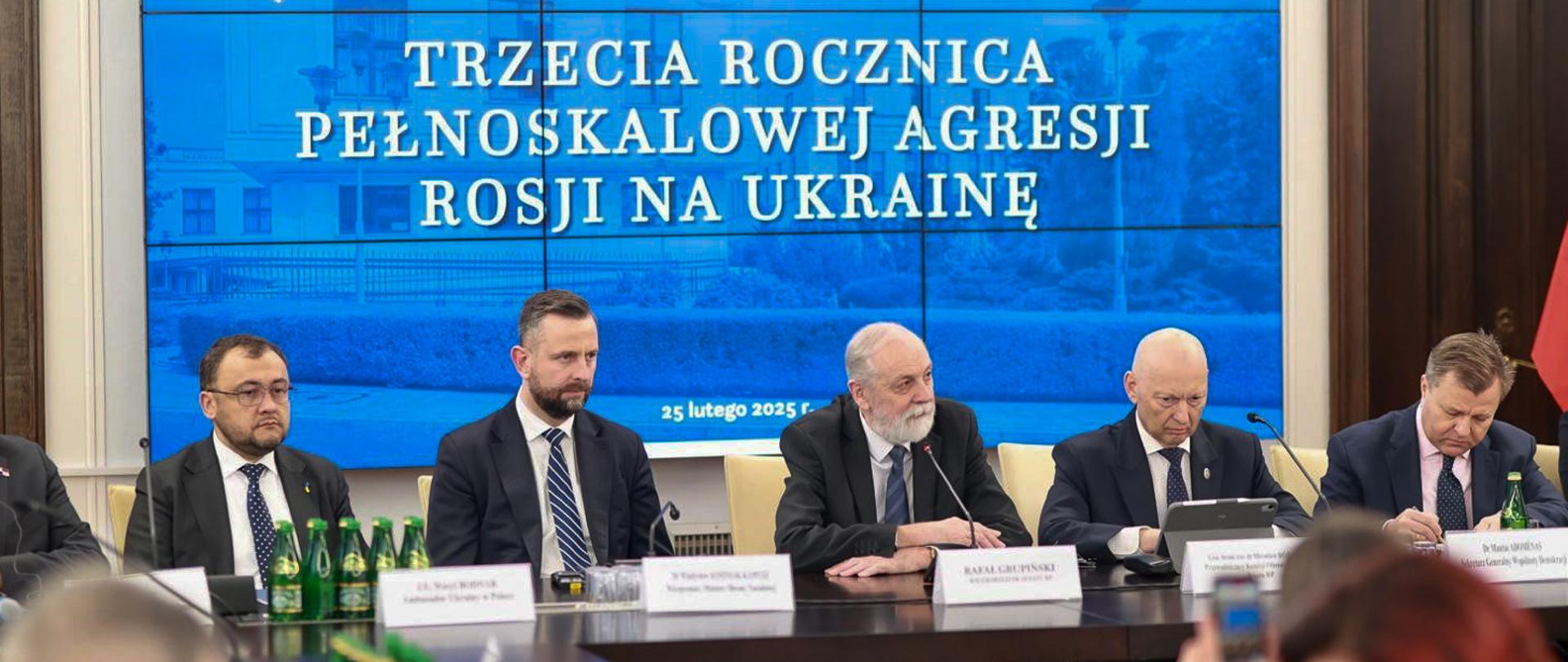 Konferencja z okazji 3. rocznicy pełnoskalowej inwazji Rosji na Ukrainę 