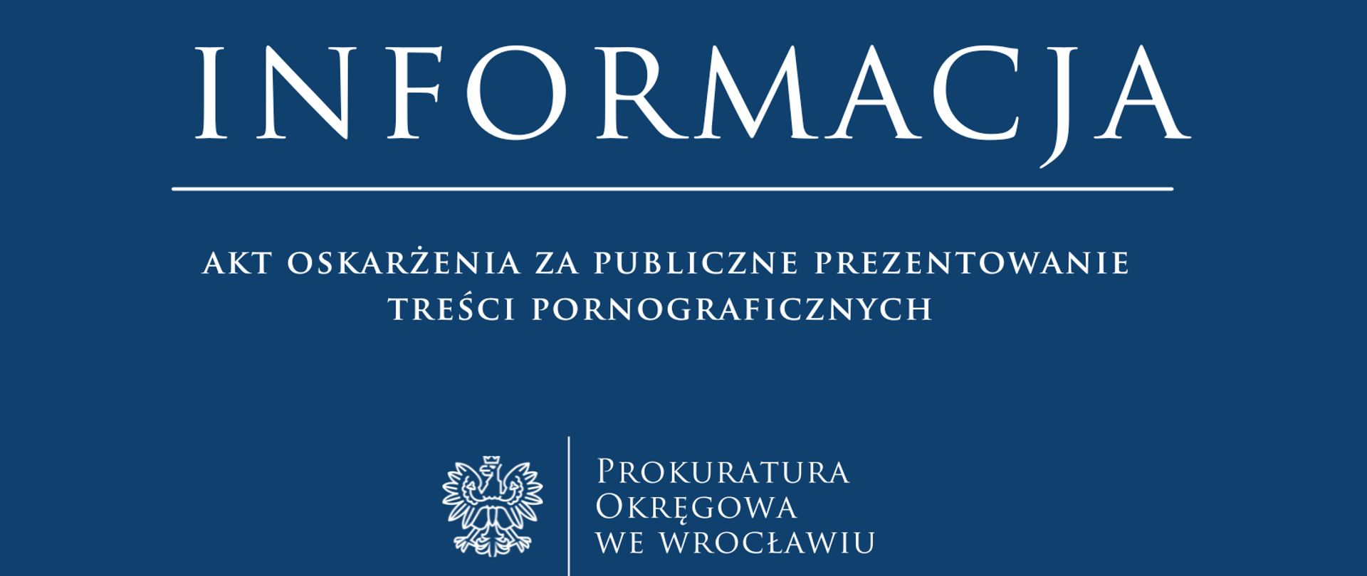 Akt oskarżenia za publiczne prezentowanie treści pornograficznych