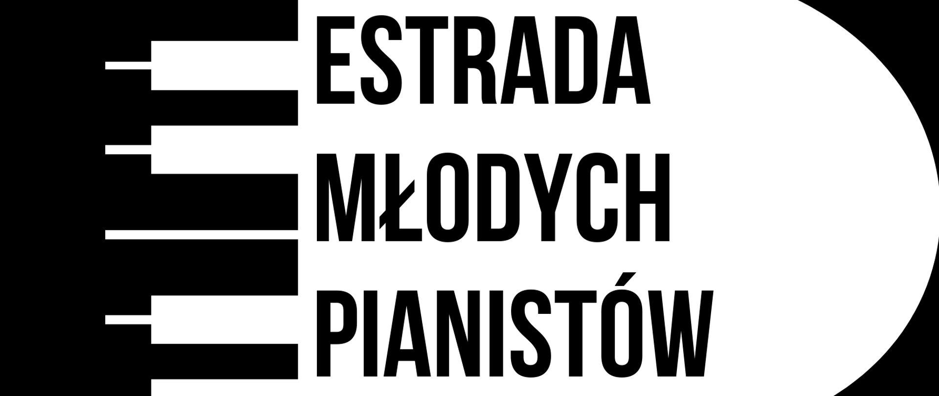 Plakat, tło czarno-białe z rysunkiem fortepianu; tekst: Estrada Młodych Pianistów, 27.11.2025 r, godz. 16:30