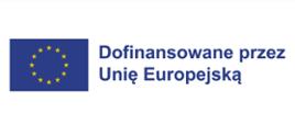 Grafika informuje, że realizowany projekt jest finansowany przez Unię Europejską. Po lewej stronie znajduje się flaga Uni Europejskiej. Na fladze przedstawiony jest okrąg złożony z dwunastu złotych gwiazd na błękitnym tle. Gwiazdy symbolizują jedność, solidarność i harmonię między narodami Europy. Po prawej stronie na błękitnym tle znajduje się napis: "Dofinansowane przez Unię Europejską".