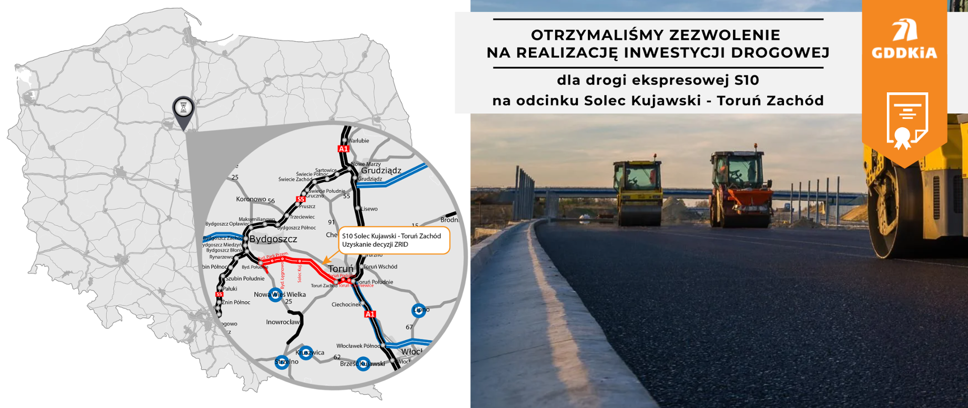 Infografika z zaznaczoną na mapie lokalizacją inwestycji.