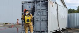 Pożar kontenera z akumulatorami