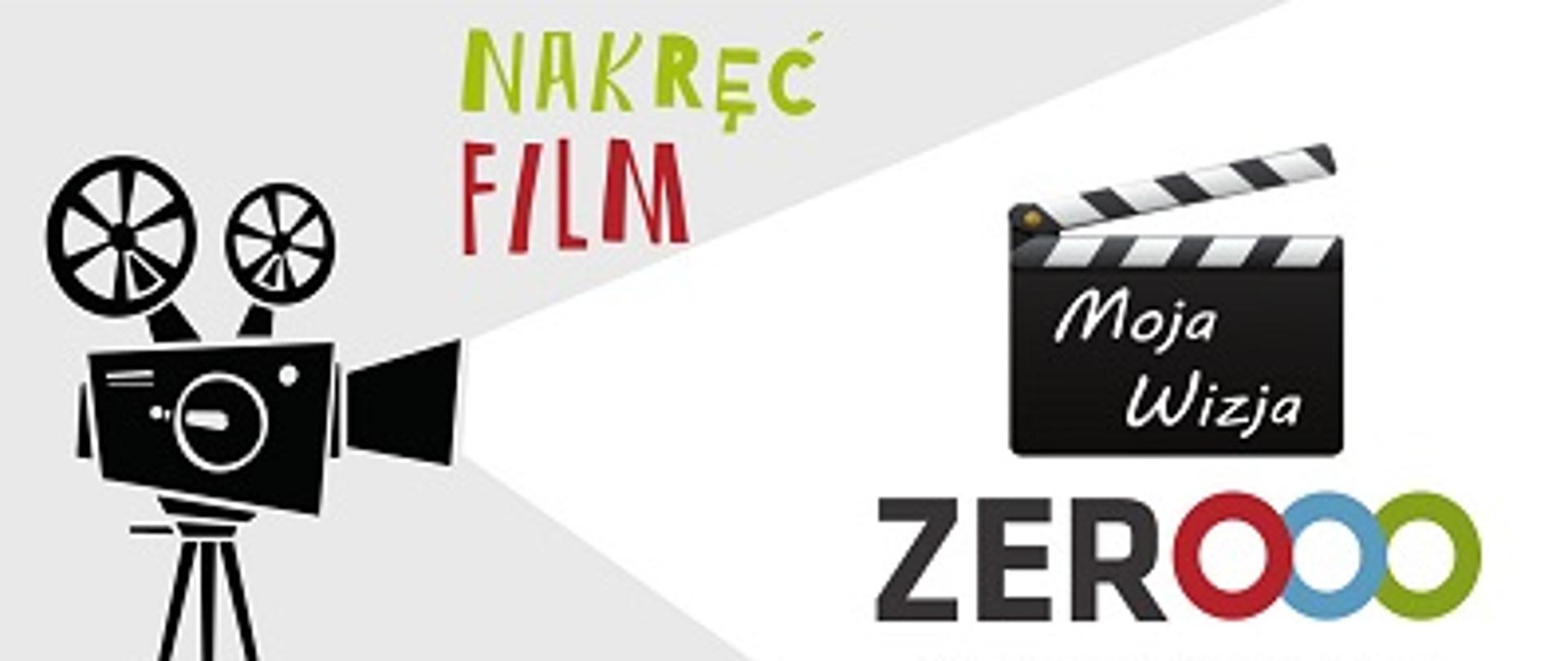 plakat u góry kamera poniżej napisy