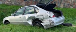 Wypadek dwóch samochodów osobowych w miejscowości Myślęta