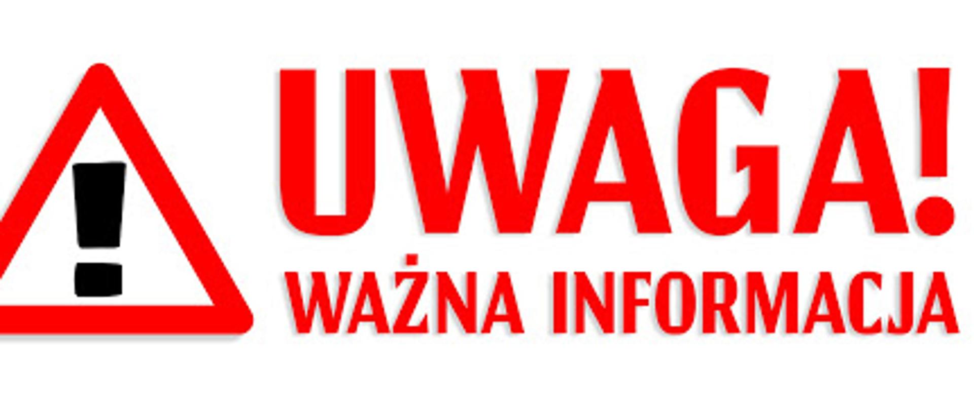 Uwaga Zmiana numerów telefonów