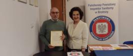 Spotkanie Państwowego Powiatowego Inspektora Sanitarnego w Brodnicy z Naczelnikiem Wydziału Bezpieczeństwa i Zarządzania Kryzysowego Starostwa Powiatowego w Brodnicy 