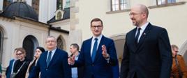 Premier Mateusz Morawiecki i Premier Ukrainy Denys Szmyhal podczas spotkania w Krakowie