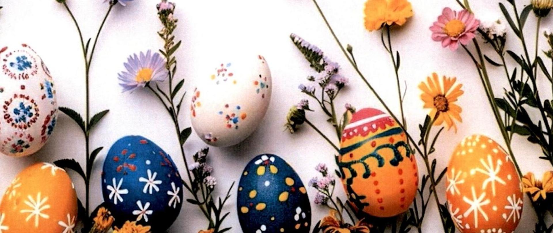 Życzenia świąteczne, zdjęcie przedstawia pisanki