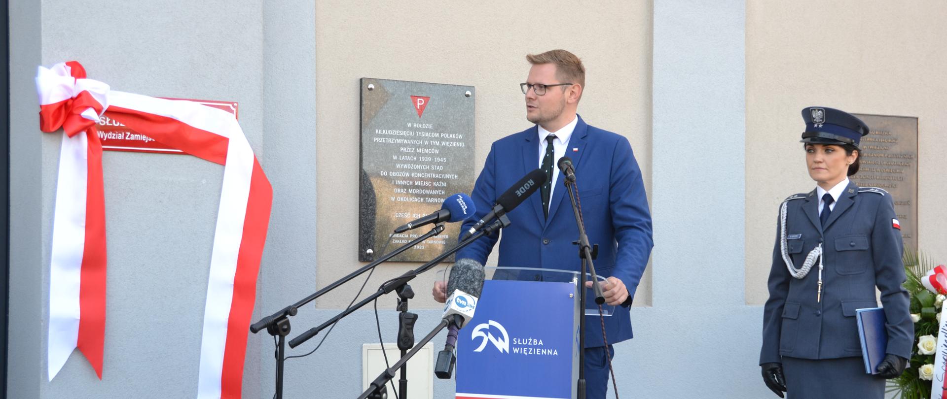 Wiceminister Michał Woś na otwarciu placówki Służby Więziennej
w Tarnowie
