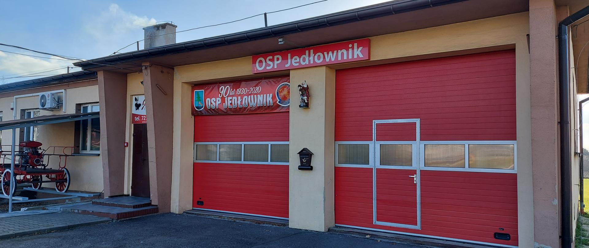 Zdjęcie prezentuje budynek jednostki OSP Jedłownik