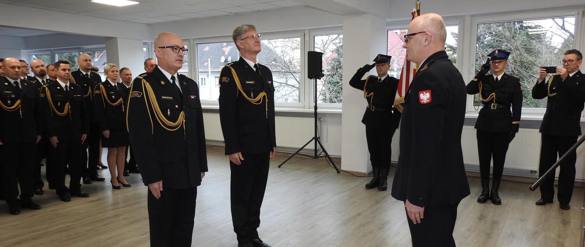 Uroczyste pożegnanie ze służbą p.o. Komendanta Szkoły SA PSP w Poznaniu 