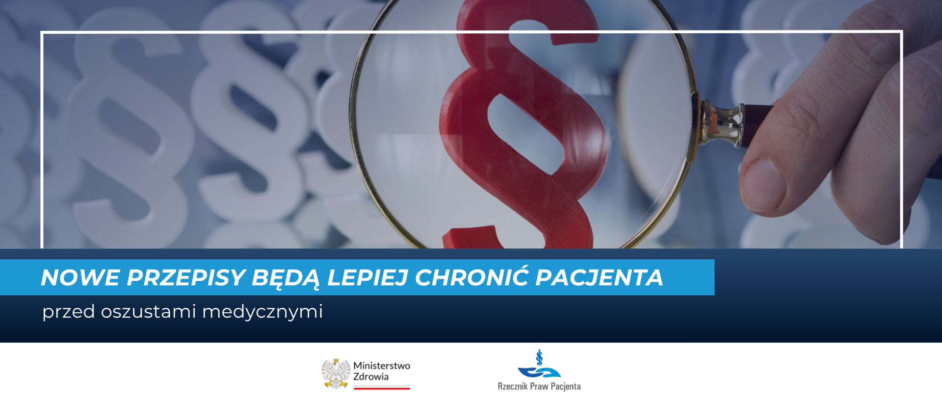 Grafika z czerwonym znaczkiem paragrafu pod lupą 