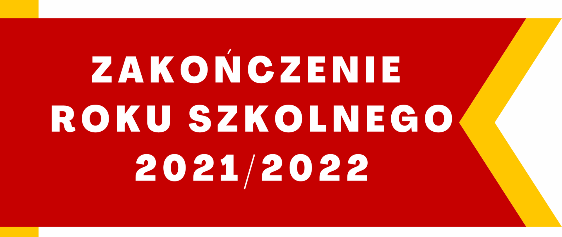 Plakat na białym tle z logo szkoły w prawy dolnym rogu, ikonografiką nut na kluczu wiolinowym i tekstem "Zakończenie roku szkolnego 2021/22 - 24 czerwca godz.13.00" 