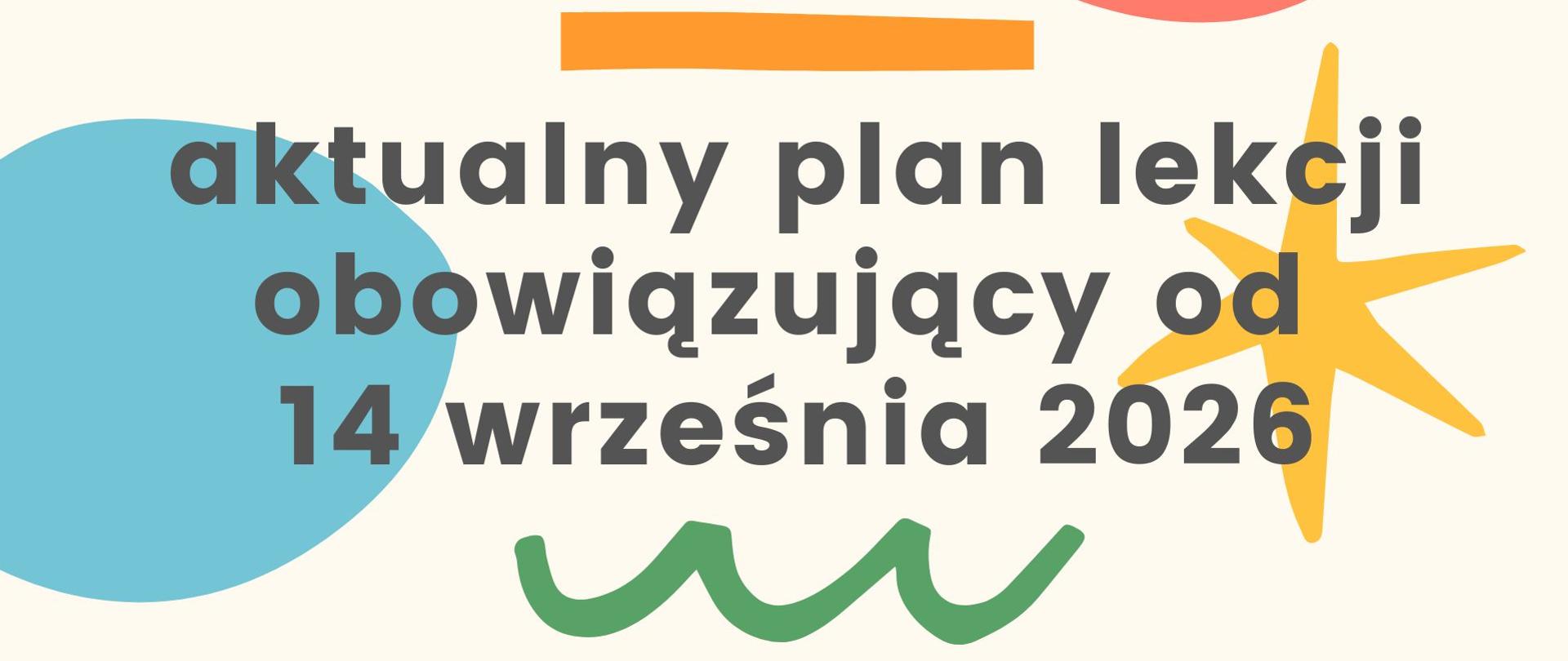Aktualny plan lekcji 
