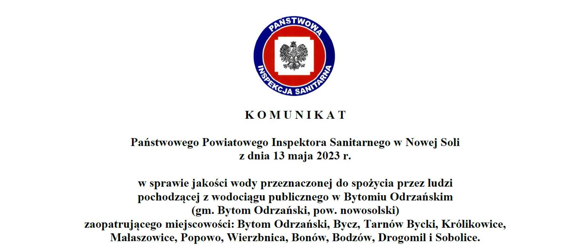 Komunikat nr 9 warunkowa Bytom Odrzański