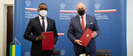 Spotkanie Vincenta Biruta, Ministra Spraw Zagranicznych i Współpracy Międzynarodowej Republiki Rwandy z Ministrem Spraw Zagranicznych RP Zbigniewem Rauem. 