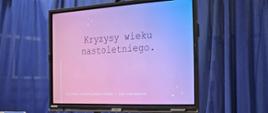 „Kryzysy wieku nastoletniego”