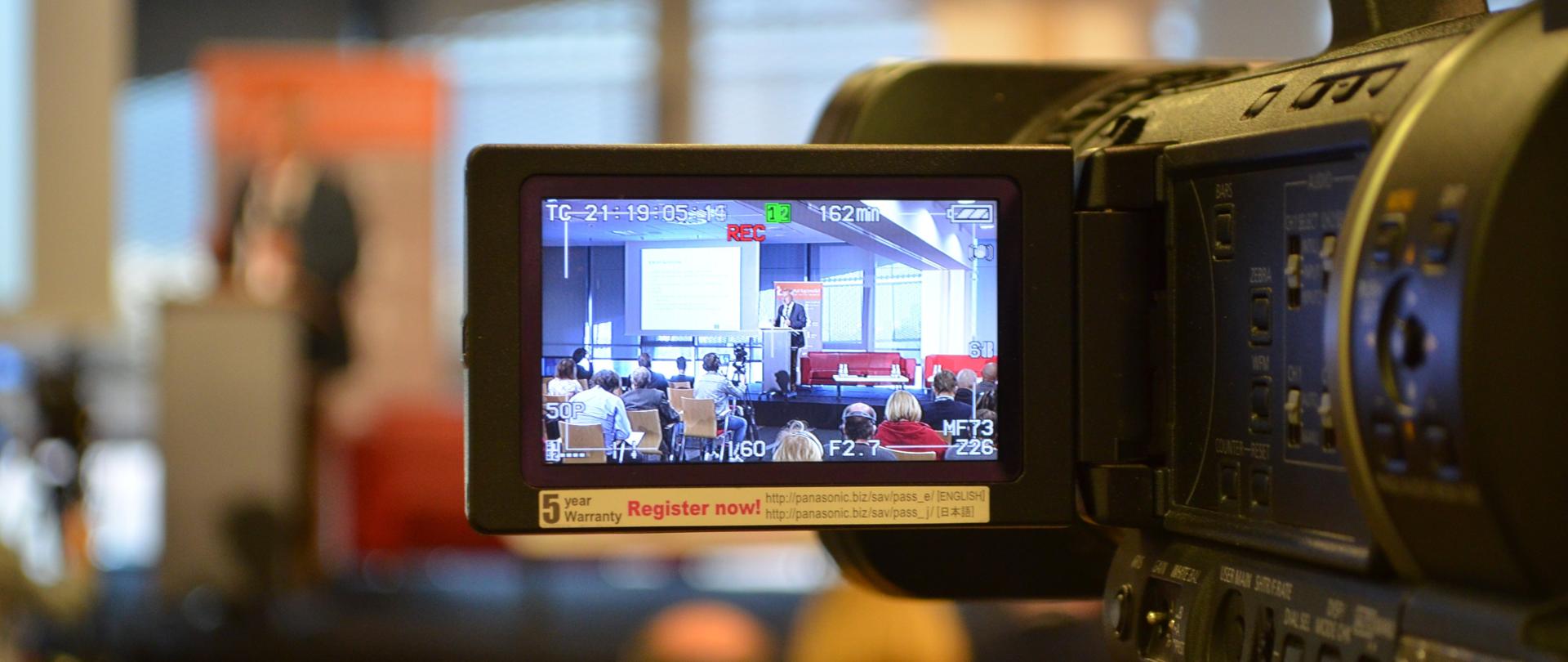 Monitor kamery skierowanej na prelegenta