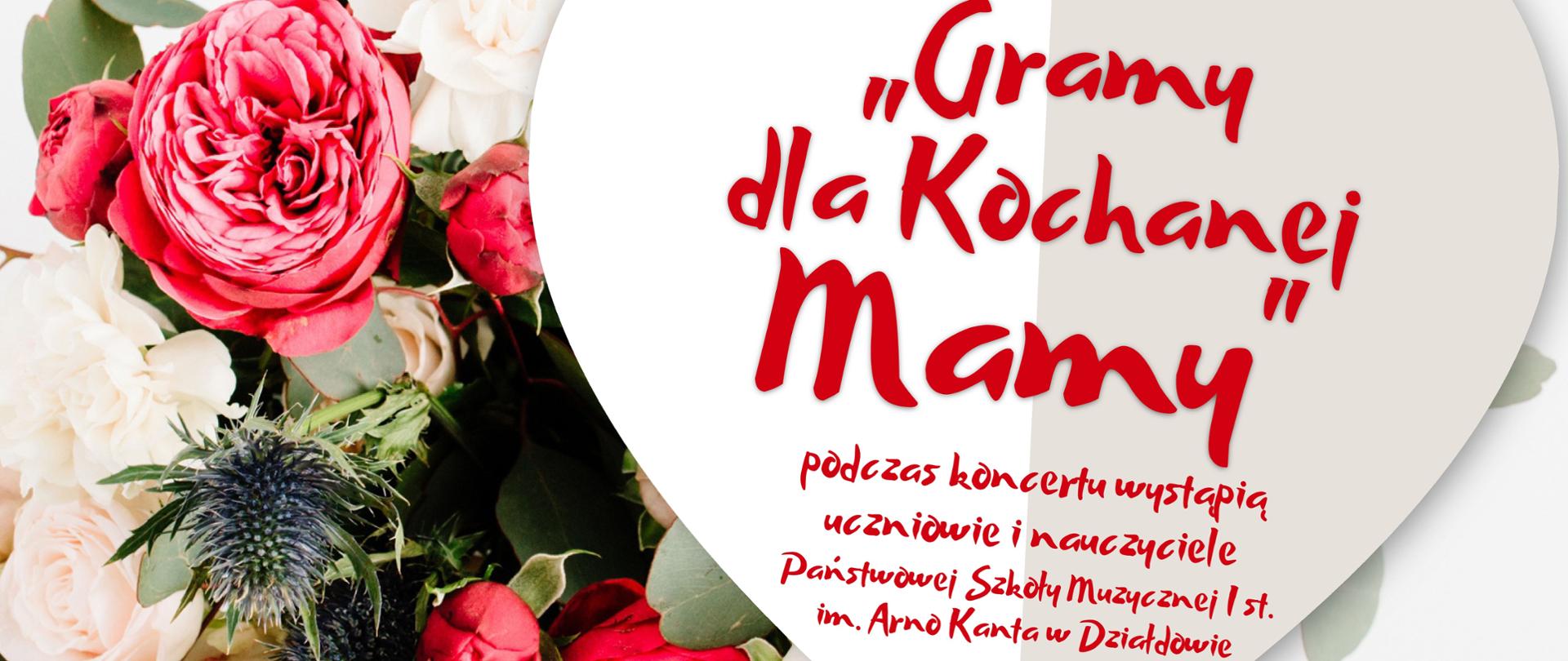Plakat promujący koncert z okazji dnia matki. 