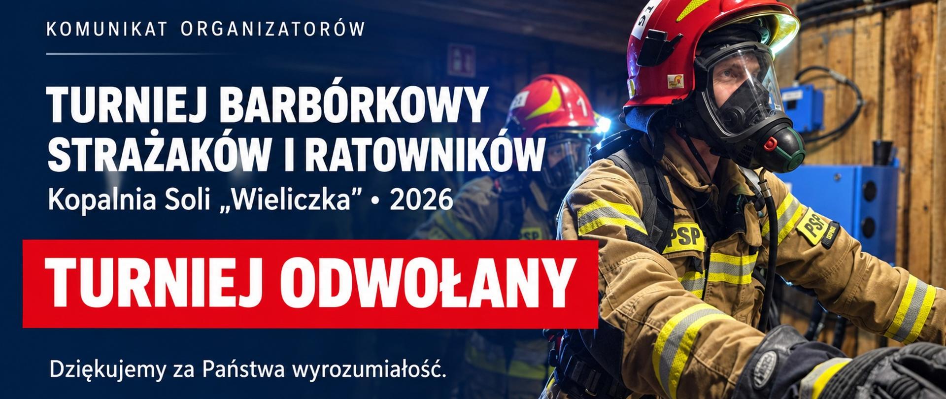 INFORMACJA O ODWOŁANIU TURNIEJU 2026