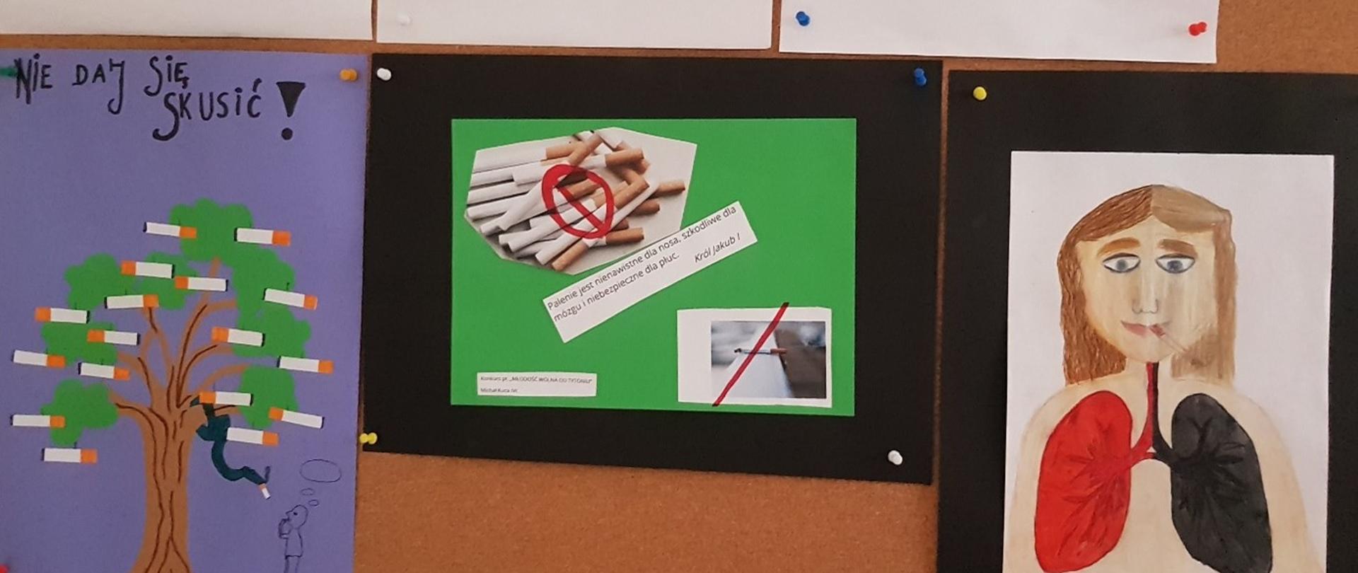 Laureaci szkolnego konkursu plastycznego ph „Młodość Wolna od Tytoniu” organizowanego w ramach obchodów Światowego Dnia bez Tytoniu